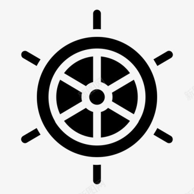 logo舵船长帆船图标