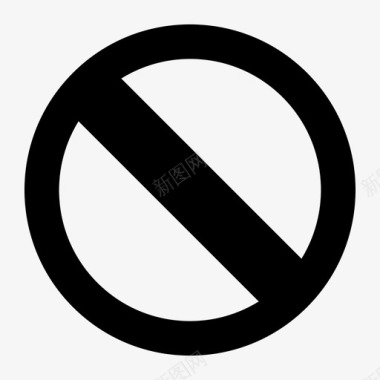 公共标识红禁止标志禁止停止图标