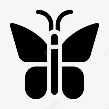 翅膀蝴蝶动物虫子图标