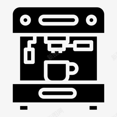 咖啡机免抠图片咖啡杯子浓缩咖啡机图标
