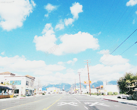 街道海报背景背景