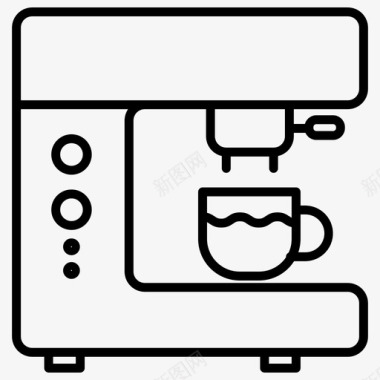 咖啡机免抠图片咖啡机咖啡杯壶图标