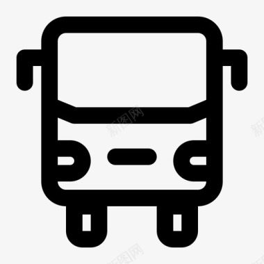 公共标识红汽车站导航场所图标