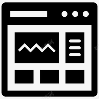 线框图标网页内容网页网格网页布局图标
