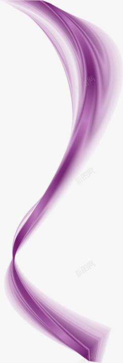 紫色模煳飘带PNGPNS素材素材