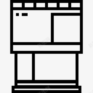 现代床头柜最小的房子建筑家图标