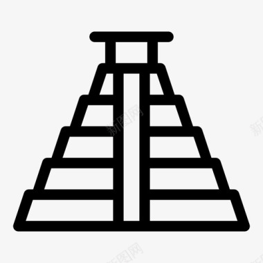 文明诚实建筑文明玛雅金字塔图标