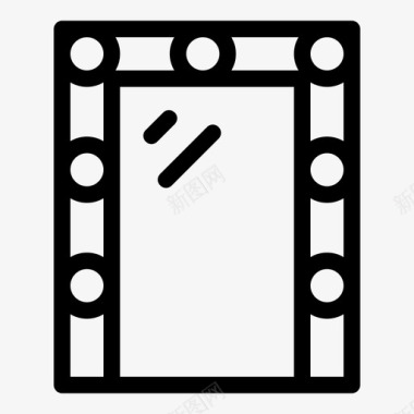 高清镜子建筑物电影院化妆品图标