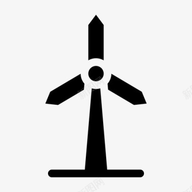 绿色能源png风车绿色能源可持续发展图标