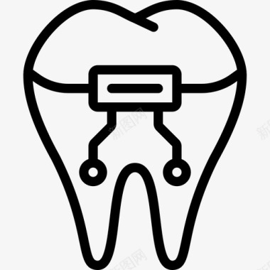 牙齿图标牙齿人造植入物图标
