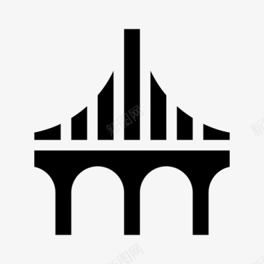 桥梁素材桥梁拱门道路图标