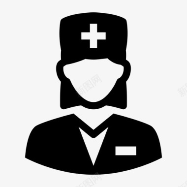护士医生护士职业图标
