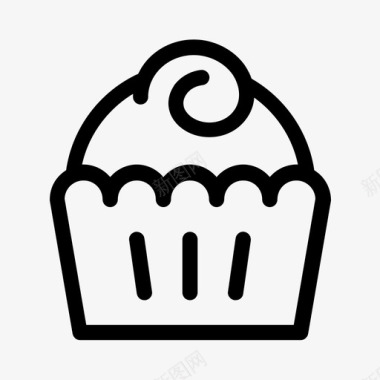 甜蜜烘焙纸杯蛋糕烘焙面包房图标
