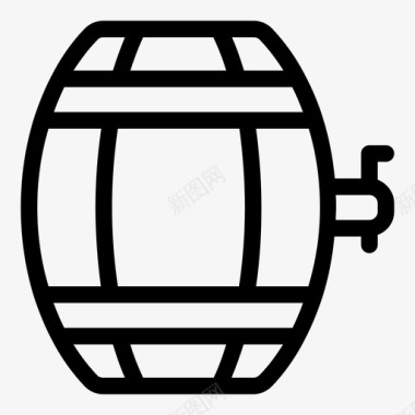 木桶桶啤酒木桶图标