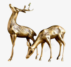 金色鹿 装饰素材素材