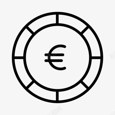 火焰欧元图标硬币欧元金融图标