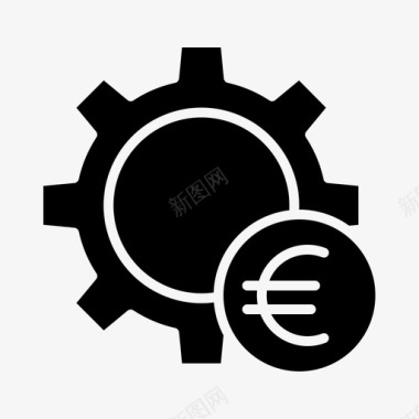 火焰欧元图标设置银行预算图标