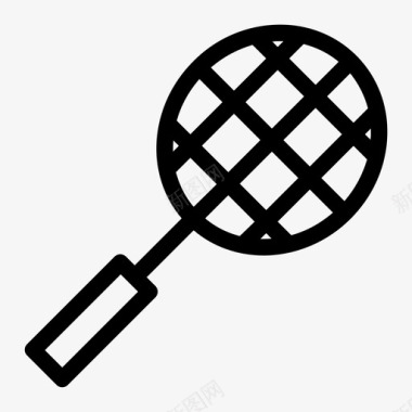 网球拍球拍球运动图标