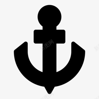 海军标志锚海军帆图标