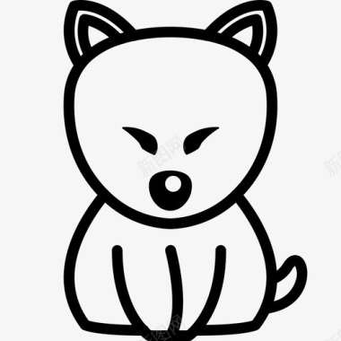 狗年吉祥物狐狸动物日本图标