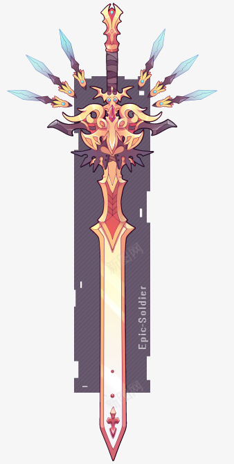 Weapon commission 57   A custom weapon commission for TheMoonlitPrincepng免抠素材_88icon https://88icon.com 