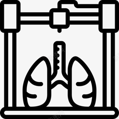 3d肺部打印3d打印机人图标