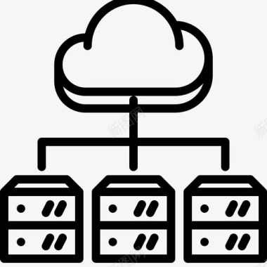 云服务器服务器云数字图标