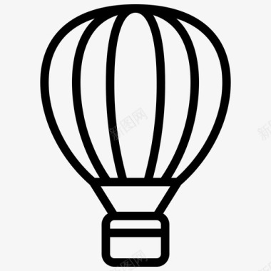 热气热气球旅游线路图标