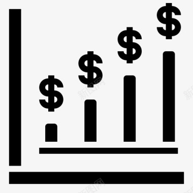 市场营销海报条形图商业金融图标