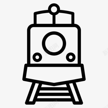 公交地铁标识火车机车铁路图标