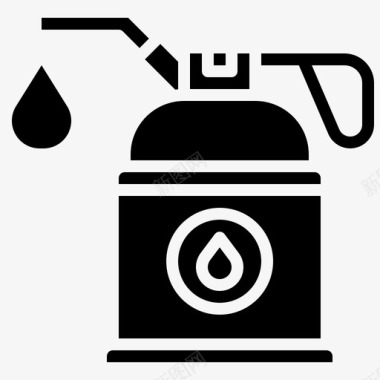 加油器瓶子工业图标