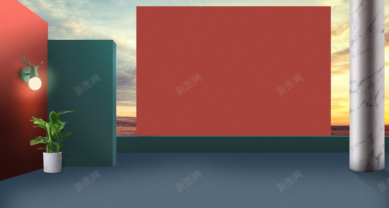 1920全屏C4D场景全屏海报   海报背景jpg设计背景_88icon https://88icon.com 全屏 场景 海报 背景