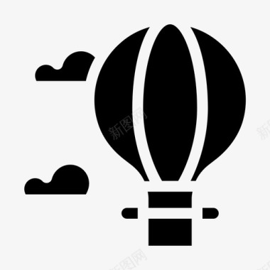 热气球飞行热气球气球飞行图标