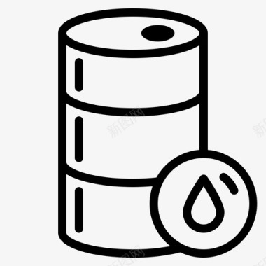 卡通石油油桶油桶商业加仑图标