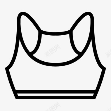 运动胸罩服装羽毛球图标