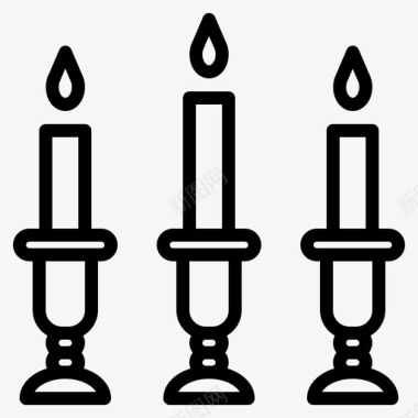 蜡烛神圣的祈祷图标