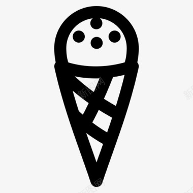 蛋卷冰淇淋巧克力蛋卷图标