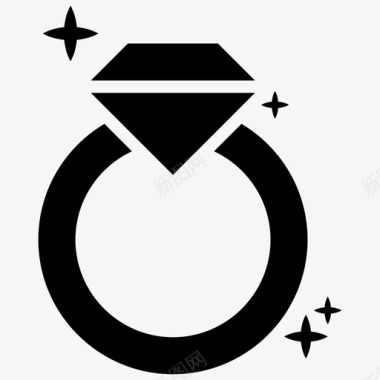 钻石戒指宝石戒指珠宝戒指图标