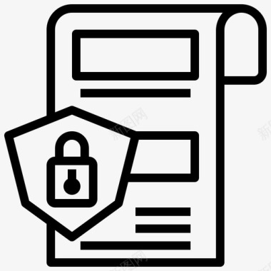 信息保护保密文件图标