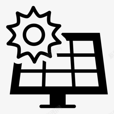 太阳光伏电力太阳能图标