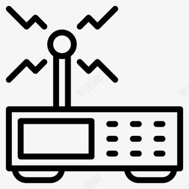 电信充值卡发射机广播无线电图标