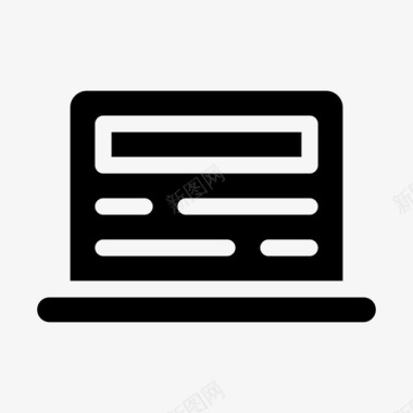 笔记本电脑横幅浏览器图标