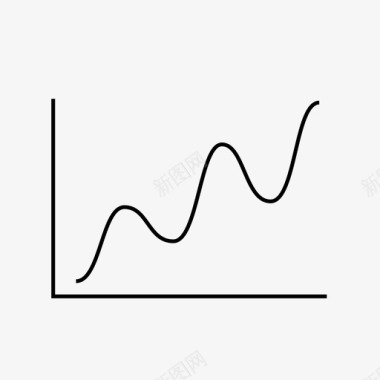 科技感曲线图表曲线趋势图标