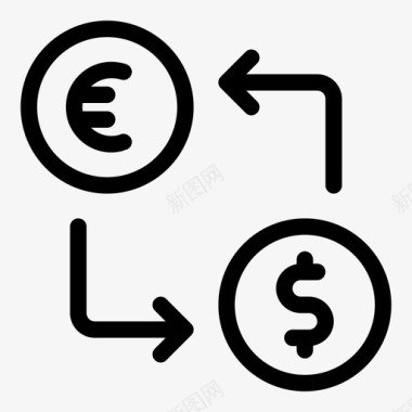 火焰欧元图标外汇商业货币图标