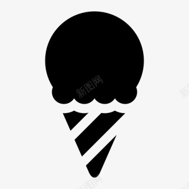 蛋卷冰淇淋蛋卷甜点图标