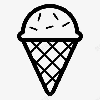蛋卷冰淇淋蛋卷甜点图标