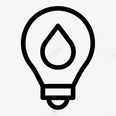 电灯泡灯生态电图标
