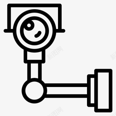 电视雪花视频安全摄像头闭路电视监控图标