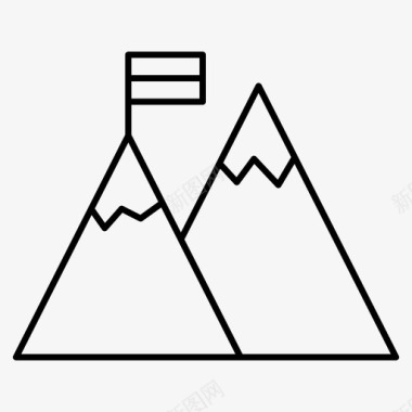 山挑战旗图标