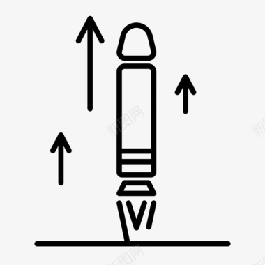 天体轨道火箭升空任务轨道图标